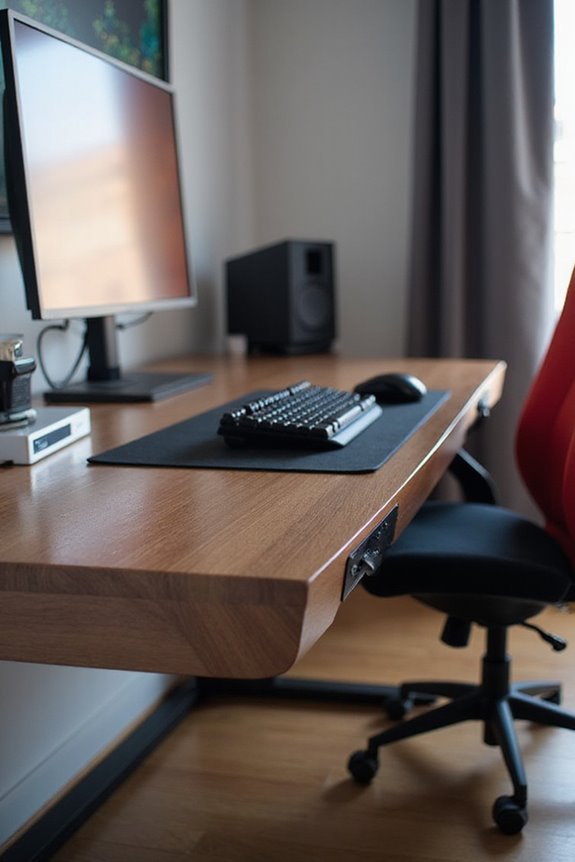 adjustable height gaming desk