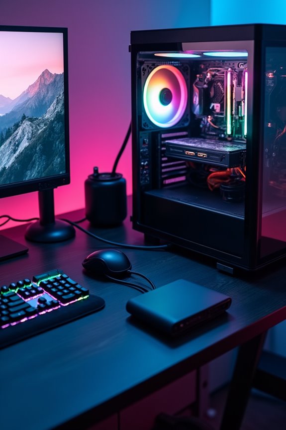 gaming and streaming setup
