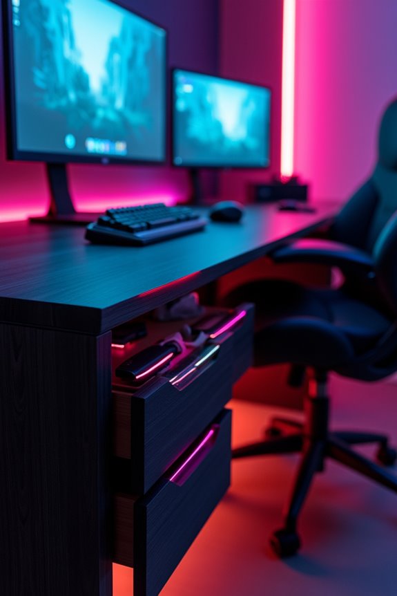 gaming desks with storage