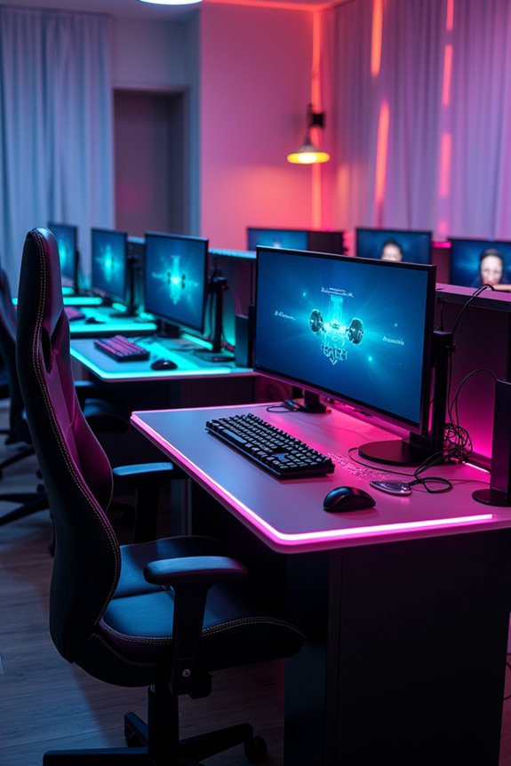 gaming desks with trays