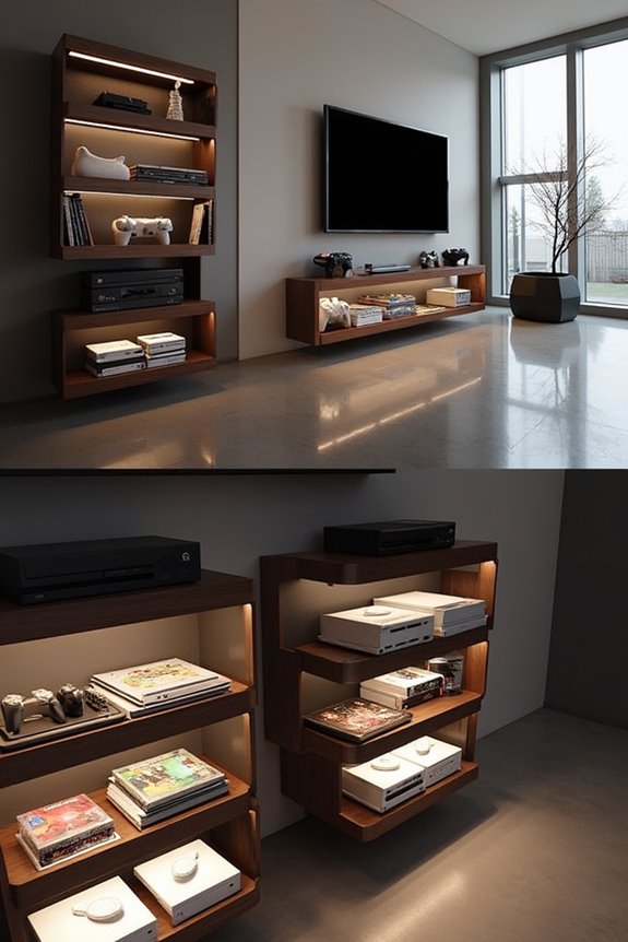 stylish gaming console organization